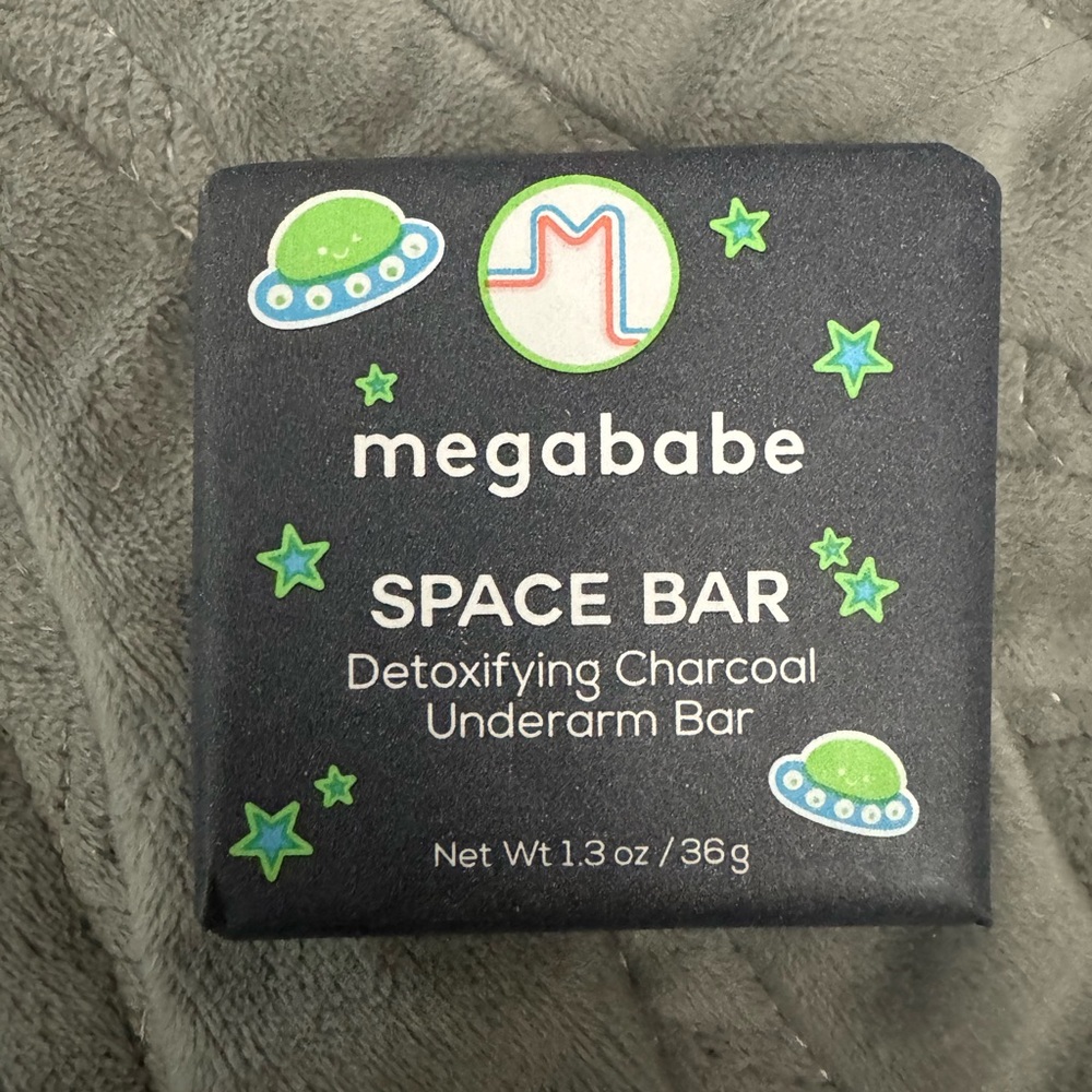 Megababe ~ Space Bar Detoxifying Charcoal Underarm Bar ~ NEW travel size